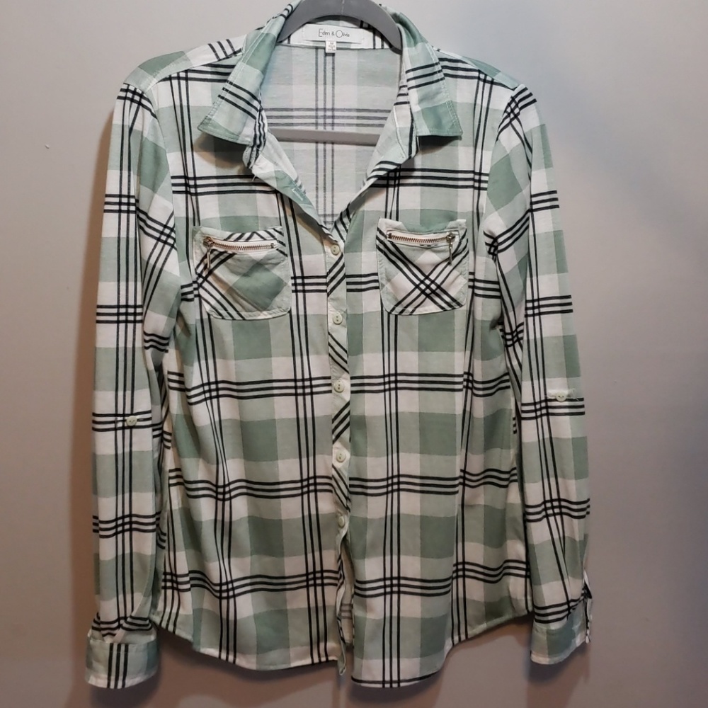 Anthropologie Eden & Olivia Flannel Shirt Sz. M